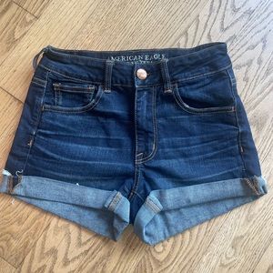 American Eagle High-Rise Shortie Jean shorts
